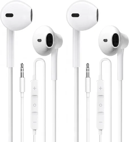 Vista 8 de Paquete de 2 auriculares USB C, auriculares USB tipo C estéreo de alta fidelidad USB C con micrófono de control de volumen compatibles con Samsung