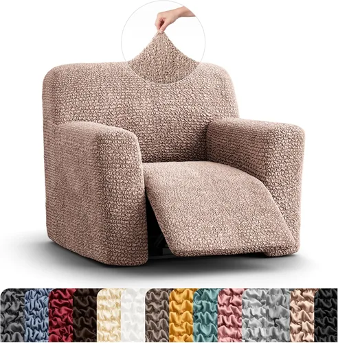 Vista 52 de PAULATO BY GA.I.CO. Funda para sillón reclinable, funda de ajuste suave, protector elástico de muebles reclinables de 1 pieza, tela hipoalergénica