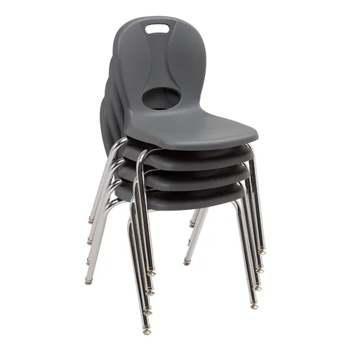 Vista 9 de Learniture LNT-116-CSW-BK Learniture Structure Series - Sillas escolares apilables para aula, altura del asiento de 16 pulgadas, color negro