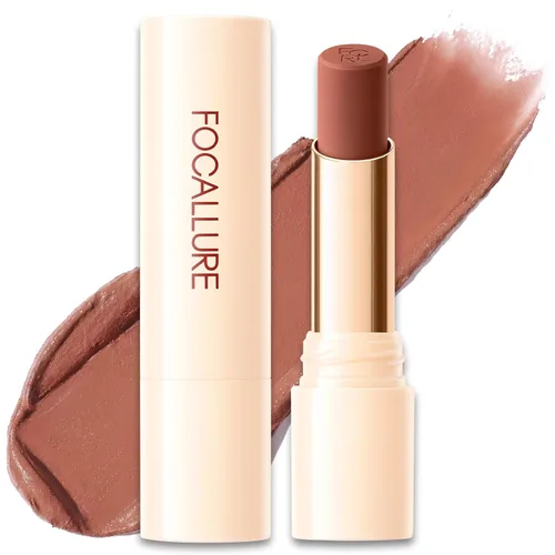 Vista 10 de FOCALLURE Lápiz labial mate, de larga duración y que se mantiene en su PK01 Rosa Coral