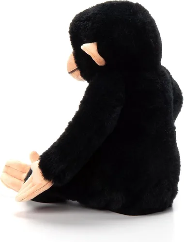 Vista 6 de The Petting Zoo Peluche de chimpancé, regalos para niños, animales salvajes del zoológico Onez, juguete de peluche de chimpancé de 12 pulgadas