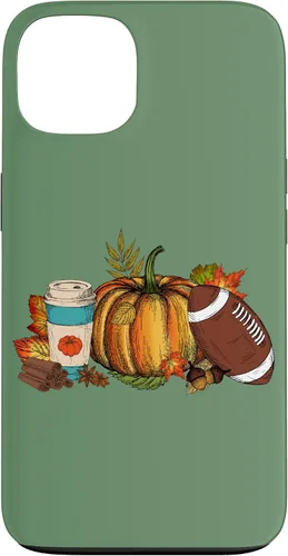 Vista 7 de Fall Football Pumpkin Coffee Latte Case for iPhone 17