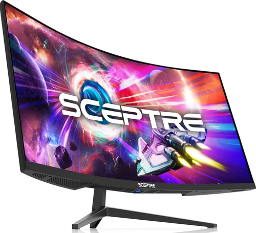 Vista 11 de Sceptre Monitor curvo para juegos FHD 1080p de 32 pulgadas hasta 240 Hz, 1 ms, 99% sRGB AMD FreeSync Premium Altavoces integrados, HDMI x3