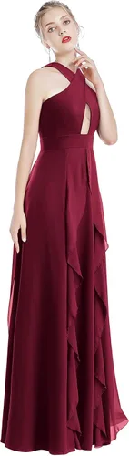 Vista 2 de Vestido largo transformador para mujer vestido de graduación convertible con tirantes delgados para boda cóctel vestido largo