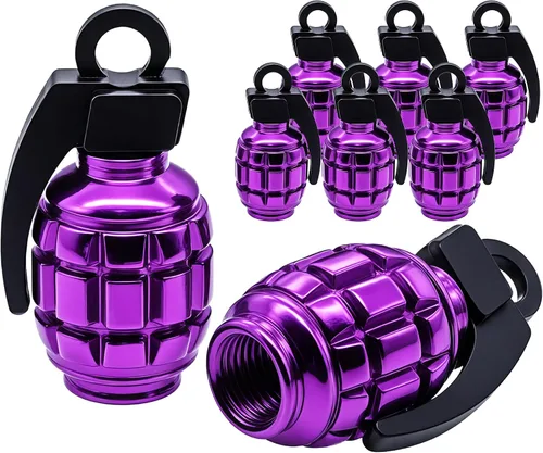 Vista 23 de 4 tapas de válvula de neumático, cubiertas universales de válvula de neumático de aleación de aluminio para automóviles, camiones, SUV, Negro