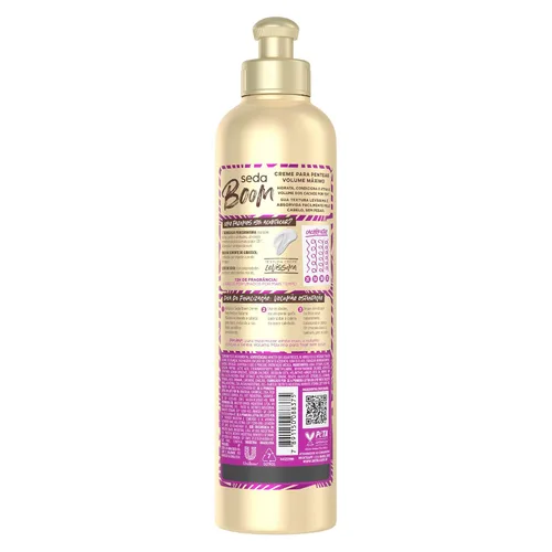 Vista 3 de Seda - Linha Boom - Creme para Pentear Volume Maximo 350 Ml - (Colección Boom - Crema Peinadora Volumen Máximo 11.83 Fl Oz)