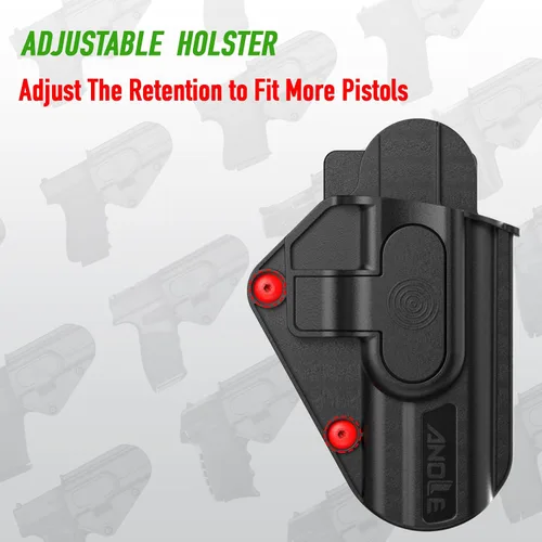 Vista 4 de Funda ajustable para Hellcat Pro/Glock 17 19 19X 43 44 45 48 / Ruger 57 / SCCY CPX Gen3 / Taurus GX4 / S&W M&P 9MM /.380 Shield EZ, Funda
