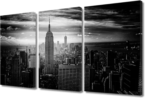 Vista 43 de Impresión fotográfica de paisajes oceánicos en blanco y negro, obra de arte en lienzo de paisaje marino, estirado y enmarcado, lienzo de ojo