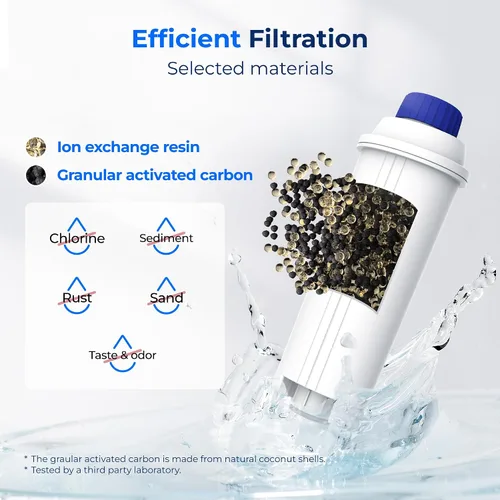 Vista 3 de Waterdrop DLS C002 - Filtro de agua para café, repuesto para filtro De'Longhi®, filtro de agua Magnifica Evo, serie ECAM/ETAM/EPAM, EC680/5