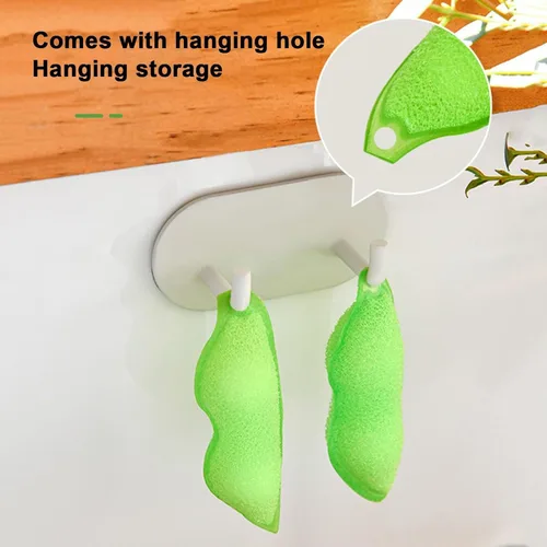 Vista 8 de Fhavent Esponja de limpieza de botellas, esponja de limpieza de botellas en forma de frijoles, esponja de limpieza de botellas reutilizable, esponja