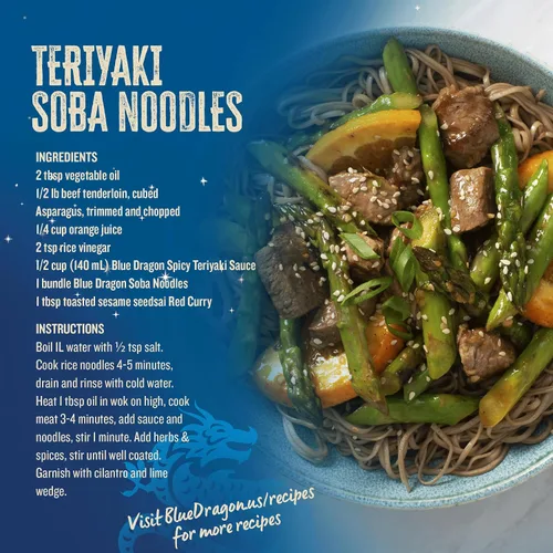 Vista 4 de Blue Dragon Fideos secos de soba, 8.8 onzas (paquete de 10)