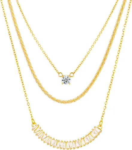 Vista 2 de 18K Gold Cross Necklace Cubic Zirconia Cross Religious Pendant Necklace Gemstone Cross Pendant Necklace Jewelry Gift