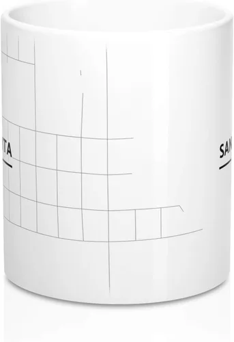 Vista 2 de San Perlita, Texas TX Map Mug (11 oz)