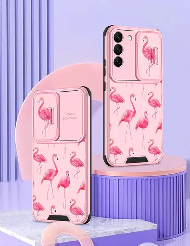 Vista 4 de Funda para Samsung Galaxy S22 Plus con diseño de flamencos para mujer, funda de teléfono linda y femenina, diseño bonito de animales, estético
