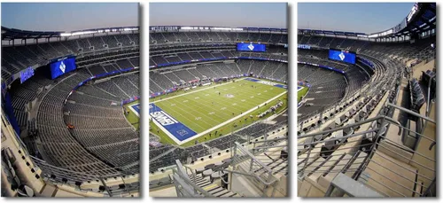 Vista 55 de TUMOVO MetLife Stadium - Decoración de pared de Nueva York, 3 piezas, lienzo, arte de pared para decoración del hogar, juegos de fútbol americano
