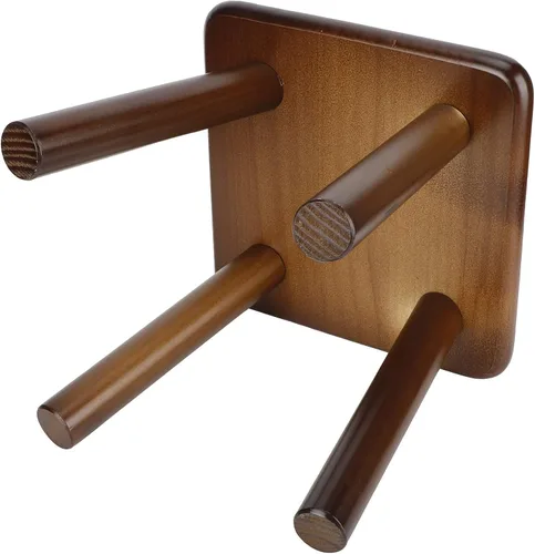 Vista 6 de POCREATION Taburete multiusos para niños, taburetes de madera para el hogar, bonito banco pequeño, asiento de pino para niños, taburete de muebles