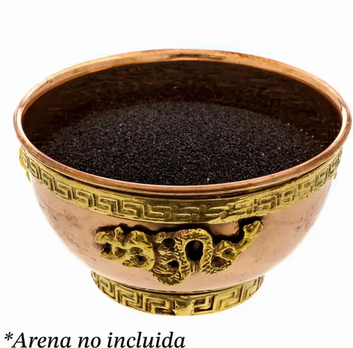 Vista 4 de Alternative Imagination Cuenco de Cobre de Dragón – Cuenco de Ofrenda para Uso en Altar, Ofrendas Rituales, Decoración del Hogar Brujesco – Soporte