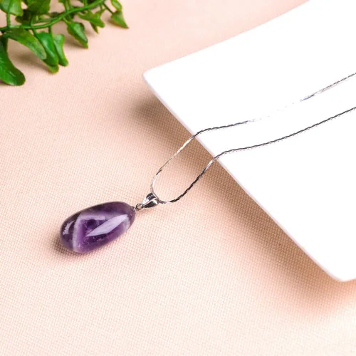 Vista 6 de iSTONE - Collar de plata de ley 925 con dije de lapislázuli para mujer, piedra preciosa natal con cadena de plata de 18 pulgadas