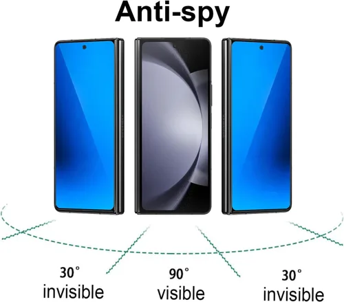 Vista 2 de Paquete de 2 protectores de pantalla para Samsung Galaxy Z Fold 5 / Z Fold 4, protector de pantalla anti-espía antiespía película cubierta completa