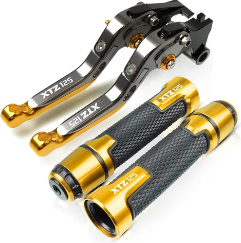 Vista 6 de Motorcycle for Y&AMAHA XTZ125 XTZ 125 2003-2016 2004 2005 2006 2007 2008 Motorcycle CNC Brake Clutch Lever Handlebar Grip Handle Hand Grips
