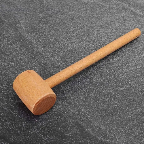 Vista 4 de Mazo plano, mazo de madera, para tallado de madera para carpintería