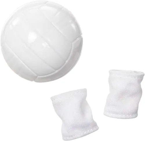 Vista 4 de Muñeca Barbie y accesorios, muñeca de voleibol profesional de Barbie "Made to Move" con uniforme y pelota