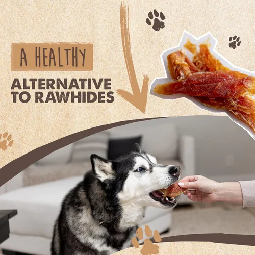 Vista 6 de Mighty Paw Naturals Chicken Jerky Dog Treats Cecina de pollo para razas pequeñas, medianas y grandes. Golosinas naturales para perros. Golosinas