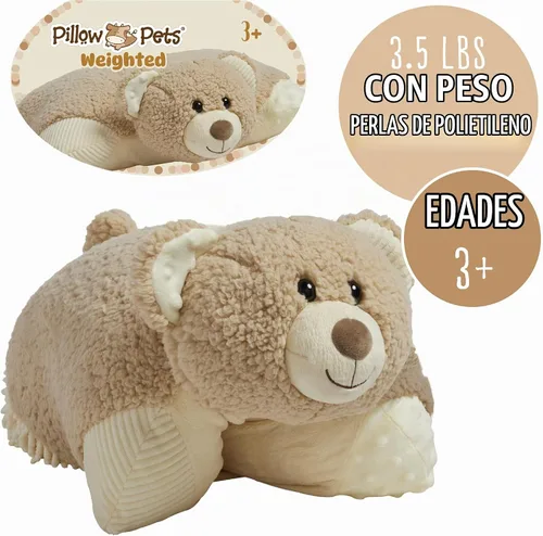 Vista 3 de Pillow Pets Hiro Bear, peluche con peso de 3.5 libras