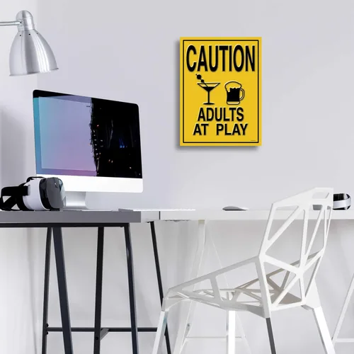 Vista 2 de Epic Art "Adults at Play I" de Ed Wargo, arte de pared de vidrio acrílico, 12.0 x 15.9 in