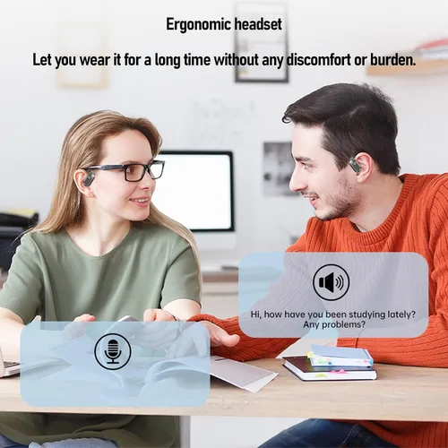 Vista 3 de Auriculares de traductor de idiomas, XG99 Auriculares de traducción Bluetooth para 80 idiomas y 97% de precisión, 4 modos de traducción, auriculares
