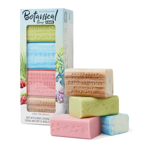 Vista 15 de Jabón de leche de cabra y miel de Manuka de Australian Botanical Soap de 6.6 OZ, barras triple molidas hechas con una base de jabón natural