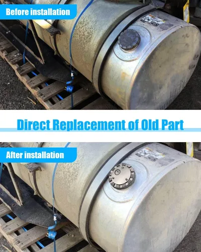 Vista 5 de ULZOZN Tapa de combustible diésel con bloqueo para rosca de campo de 3 1/2 pulgadas, 5.5 TPI ventilado para semirremolques tanque de combustible