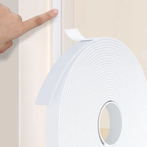 Vista 8 de Burlete Sello para Puerta Blanco, 1 Pulgada de Ancho X 1/4 Pulgada de Grosor, Sello de Ventana de Aire Acondicionado, Cinta de Espuma Autoadhesiva