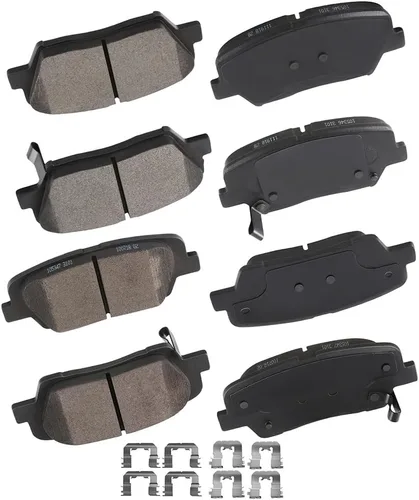 Vista 35 de Cciyu D627 Kit de 4 piezas de pastillas de freno cerámicas traseras 1994-2004 para Ford Mustang