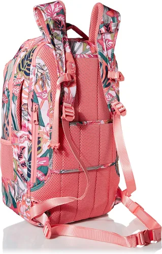 Vista 2 de Vera Bradley Mochila reciclada Lighten Up Reactive Journey para mujer, Toldo de bosque lluvioso coral