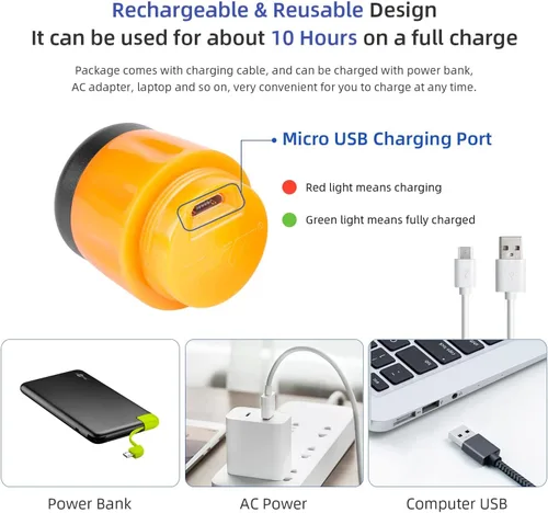 Vista 3 de ulip Luz de agarre para manillar señales de giro para bicicleta intermitentes para E-Scooters Lámpara indicadora recargable USB Luces de advertencia
