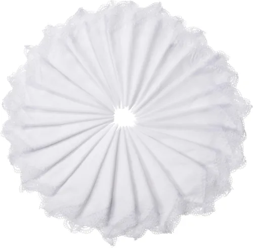 Vista 2 de Pañuelo de 24 piezas para mujer con encaje blanco puro con borde de encaje para mujer (estilo A), Estilo a
