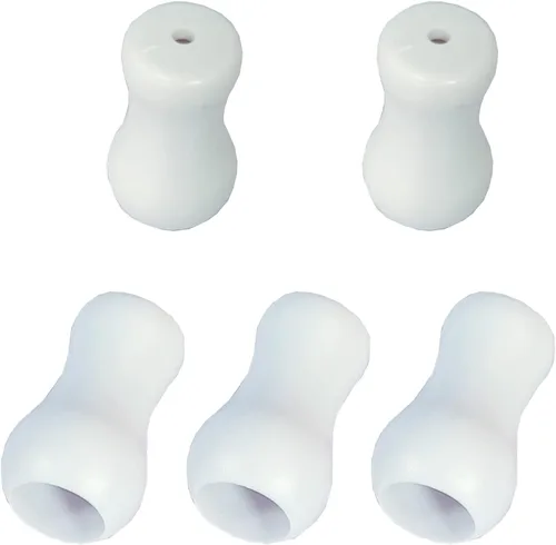 Vista 5 de 20 piezas de cordón blanco con borlas de plástico para persianas, persianas, herrajes para ventana, perillas