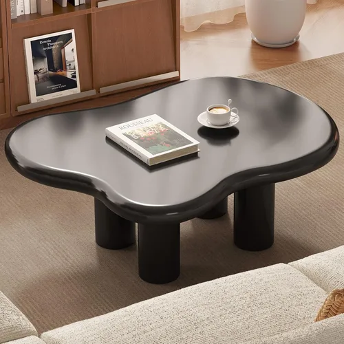 Vista 10 de Mesa auxiliar de 35.4 pulgadas, mesa central irregular moderna