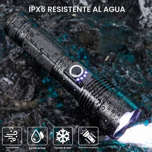 Vista 7 de Lylting Linternas Recargables Altos Lúmenes, 4 Pack 99,000 Lúmenes Linternas LED con Batería de 5000mAh, Linternas Multifuncionales Impermeables