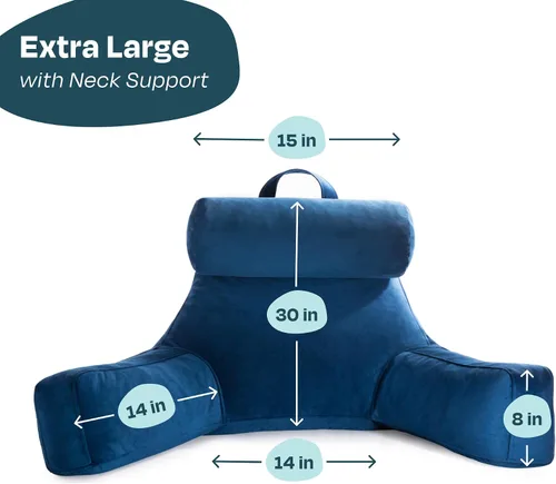 Vista 2 de Linenspa XL Almohada de lectura con brazos y soporte para el cuello