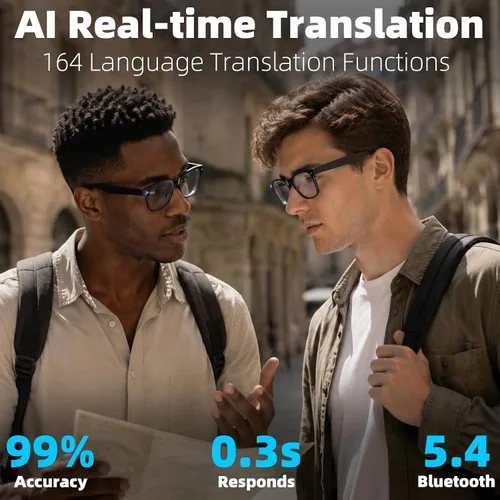 Vista 14 de Gafas inteligentes AI con cámara de 8 MP, gafas de sol de video HD 1080P