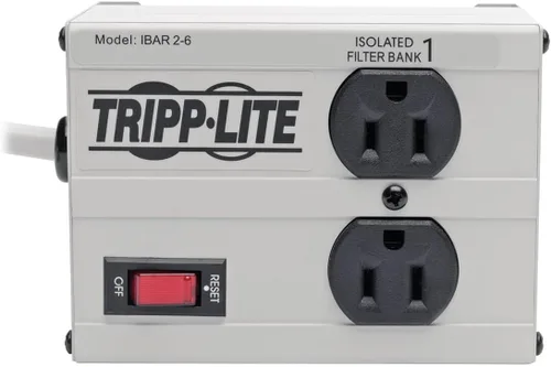 Vista 6 de Tripp lite Isobar Barra protectora con salida de 8 contactos contra sobretensiones, con cable de 25 pies, enchufe de ángulo recto para diagnóstico