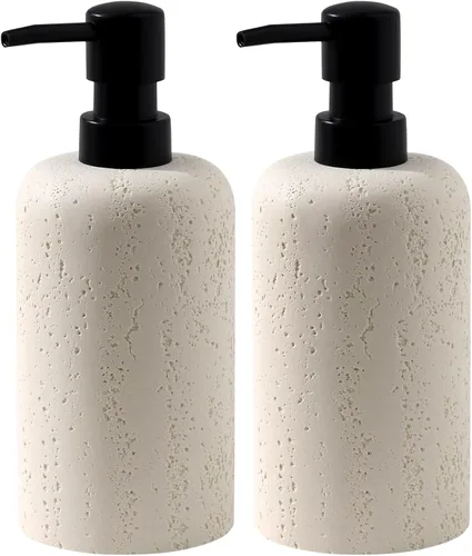 Vista 7 de Dispensadores de Jabón 400ML 13OZ, 2 PCS Dispensador de Jabón para Manos Platos Loción Champú, Frascos con Bomba de Jabón de Resina Premium Gruesos