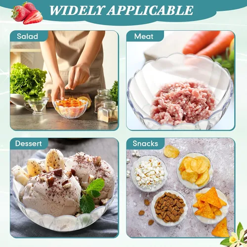 Vista 3 de Tanlade Paquete de 36 cuencos de plástico transparente para fiestas, cuencos de mezcla de ensaladas de acrílico, cuencos de 10 onzas para fiestas