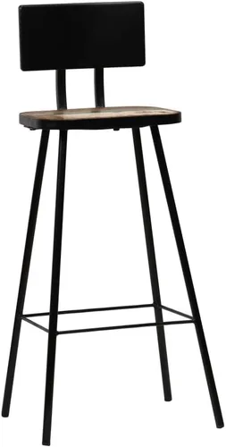Vista 10 de sillas de bar, taburetes de bar, taburetes de bar, mesa de bar, sillas para barra de cocina, taburetes de bar 4 piezas sólido recuperado taburete