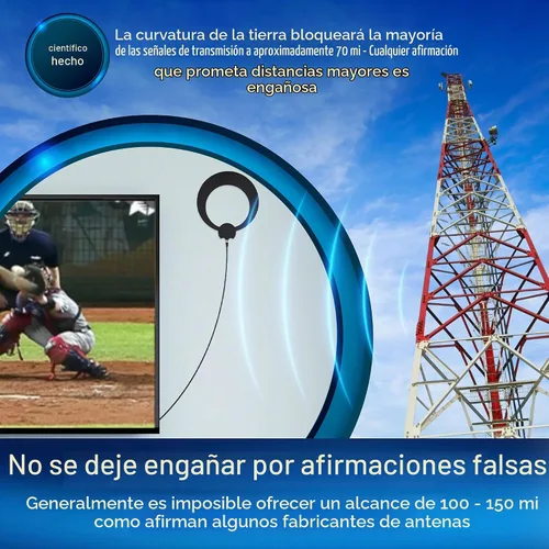 Vista 9 de Antennas Direct ClearStream Eclipse - Antena de TV UHF amplificada para interiores, reversible, rango de más de 50 millas, con cable de 12 pies