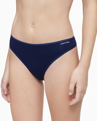 Vista 3 de Calvin Klein Bragas de tanga para mujer, color azul marino, talla S, Azul