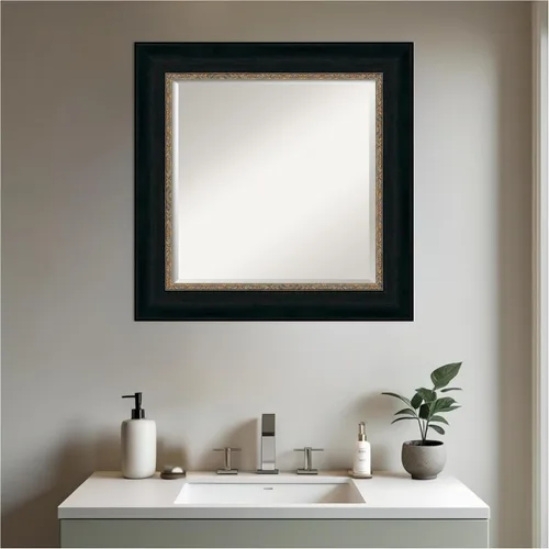 Vista 7 de Amanti Art Bronze Bathroom Mirror for Over Sink, 27x27 Paragon Bronze Square Vanity Mirror, Medium Traditional Frame, Hangs Horizonally and