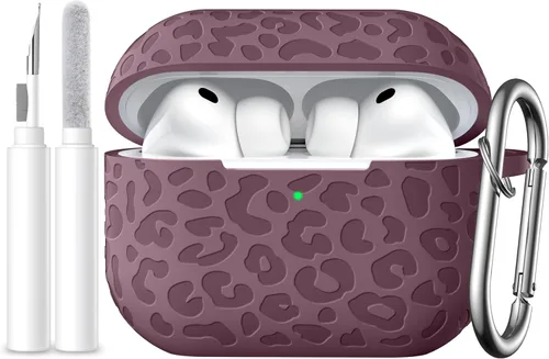Vista 18 de Funda compatible con AirPods Pro 3 (2025), silicona suave compatible con Apple AirPods Pro 3 para mujeres, bonita funda Air Podspro3 con llavero